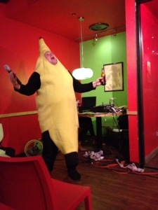 A photo I snapped during a banana dance.